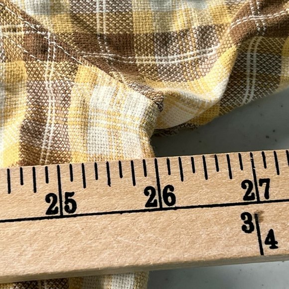 LL Bean Shirts Mens XL Short Sleeve Brown Plaid Button Up Slightly Fitte… - Picture 7 of 8